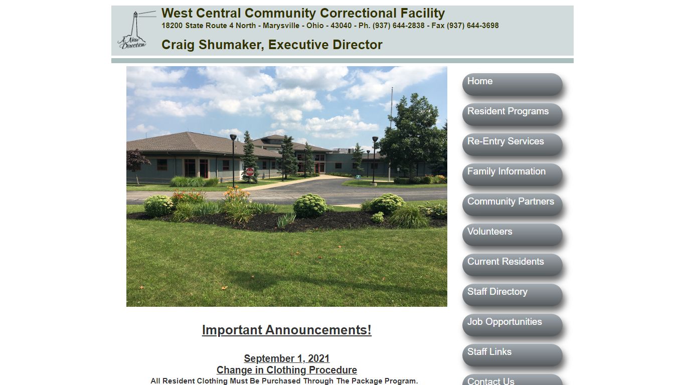 wcccf.org - West Central Community Correctional Facility